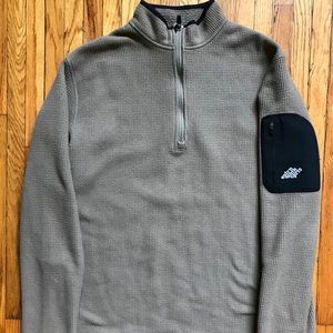 Mens Eastern Mountain Sports Fleece Tan QuarterZip